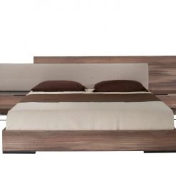 VIG Nova Domus Matteo - Italian Modern Walnut & Fabric Bed Bedroom
