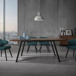 VIG Modrest Quinn Modern Teal & Black Dining Chair (Set Of 2) Dining Room