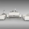 VIG Estro Salotti Bolton Italian Modern White & Blue Leather Sofa Set