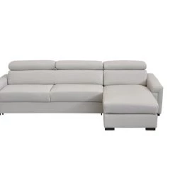VIG Living Room Estro Salotti Sacha - Modern Leather Reversible Sectional Sofa Bed With Storage