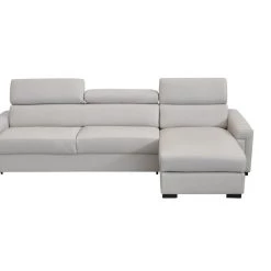 VIG Living Room Estro Salotti Sacha - Modern Leather Reversible Sectional Sofa Bed With Storage