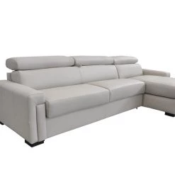 VIG Living Room Estro Salotti Sacha - Modern Leather Reversible Sectional Sofa Bed With Storage