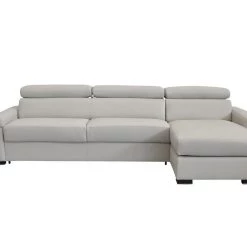 VIG Living Room Estro Salotti Sacha - Modern Leather Reversible Sectional Sofa Bed With Storage