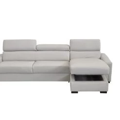 VIG Living Room Estro Salotti Sacha - Modern Leather Reversible Sectional Sofa Bed With Storage