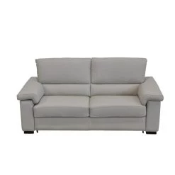 VIG Living Room Estro Salotti Spock Italian Modern Light Grey Leather Sofa Bed