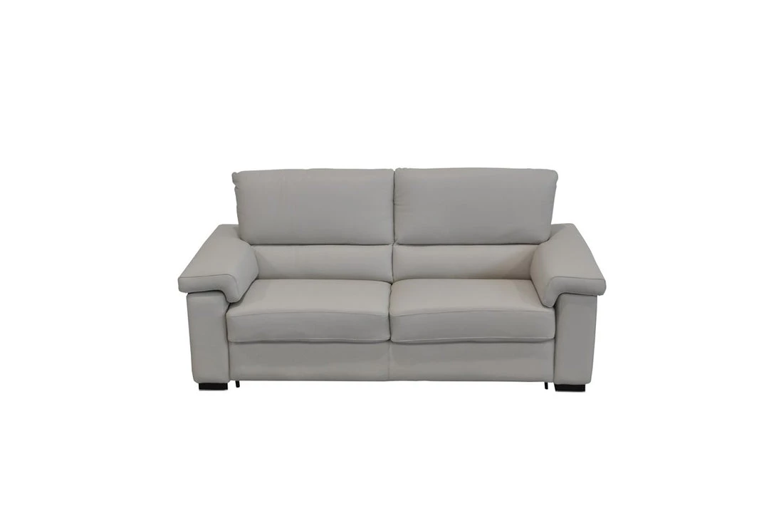 VIG Living Room Estro Salotti Spock Italian Modern Light Grey Leather Sofa Bed