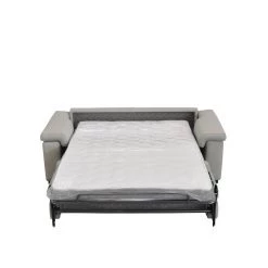 VIG Living Room Estro Salotti Spock Italian Modern Light Grey Leather Sofa Bed