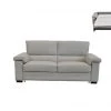 VIG Living Room Estro Salotti Spock Italian Modern Light Grey Leather Sofa Bed
