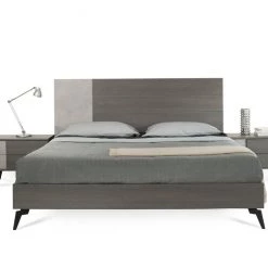 VIG Beds & Headboards Nova Domus Palermo Italian Modern Faux Concrete & Grey Bedroom Set