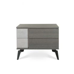 VIG Beds & Headboards Nova Domus Palermo Italian Modern Faux Concrete & Grey Bedroom Set