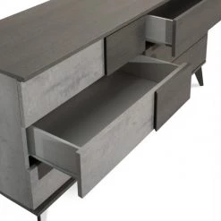 VIG Beds & Headboards Nova Domus Palermo Italian Modern Faux Concrete & Grey Bedroom Set
