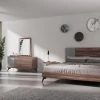 VIG Nova Domus Palermo - Italian Modern Faux Concrete & Noce Bodrum Bedroom Set