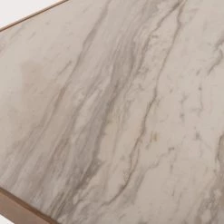 VIG Modrest Marston Modern White Marble & Rosegold Dining Table Dining Room