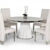 VIG Dining Room Modrest Cabaret Modern White Round Dining Table
