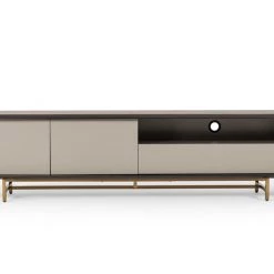 VIG Modrest Parton Modern Ebony & Grey TV Stand