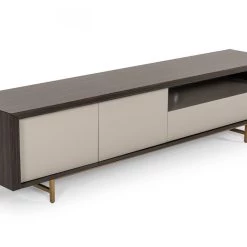 VIG Modrest Parton Modern Ebony & Grey TV Stand
