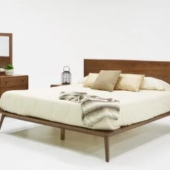 VIG Modrest Carmen Mid-Century Modern Walnut Bed