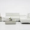 VIG Living Room Divani Casa Myst Mini - Modern White Eco-Leather Right Facing Sectional Sofa