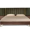 VIG Nova Domus Calabria Modern Walnut & Green Velvet Bedroom Set Beds & Headboards