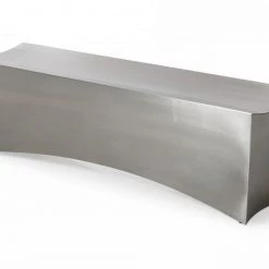 VIG Modrest Modern - Anvil Rectangular Brushed Stainless Steel Bench Bedroom
