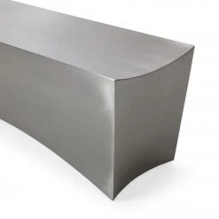VIG Modrest Modern - Anvil Rectangular Brushed Stainless Steel Bench Bedroom