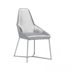 VIG Modrest Sarah Modern Pearl Grey Leatherette Dining Chair (Set Of 2) Dining Room