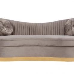 VIG Divani Casa Rockford Modern Grey Velvet Sofa