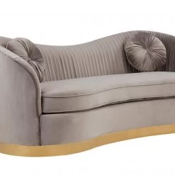 VIG Divani Casa Rockford Modern Grey Velvet Sofa