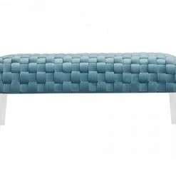 VIG Divani Casa Tracy Modern Blue Velvet Bench
