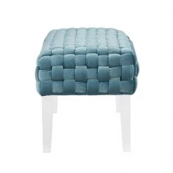 VIG Divani Casa Tracy Modern Blue Velvet Bench
