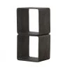 VIG Modrest Pickens - Modern Dark Grey Concrete Cube Shelf Outdoor