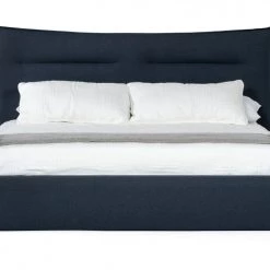 VIG Modrest Barista - Italian Modern Dark Blue Upholstered Bed