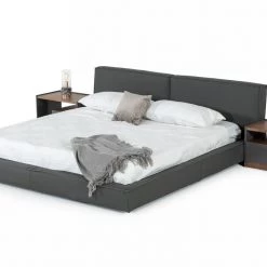 VIG Modrest Haven - King Modern Grey Full Leather Bed