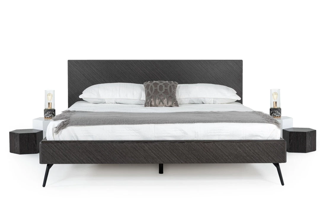 VIG Modrest Gaige - Modern Grey Elm Bed