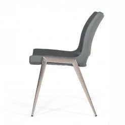 VIG Modrest Jackie - Modern Grey Eco-Leather Dining Chair (Set Of 2) Dining Room