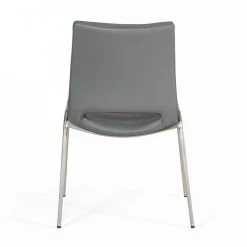 VIG Modrest Jackie - Modern Grey Eco-Leather Dining Chair (Set Of 2) Dining Room
