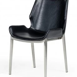 VIG Modrest Tina - Modern Black Eco-Leather Dining Chair (Set Of 2)