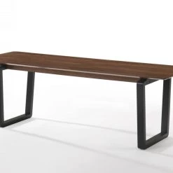 VIG Modrest Escot - Modern Walnut & Black Bench