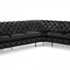 VIG Divani Casa Sheila - Modern Black Velvet Sectional Sofa By Hollywood Glam