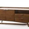 VIG Modrest Jozy - Modern Marble & Walnut Buffet Living Room