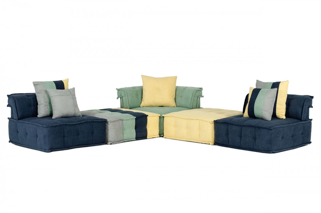 VIG Divani Casa Dubai Modular Fabric Sectional Sofa