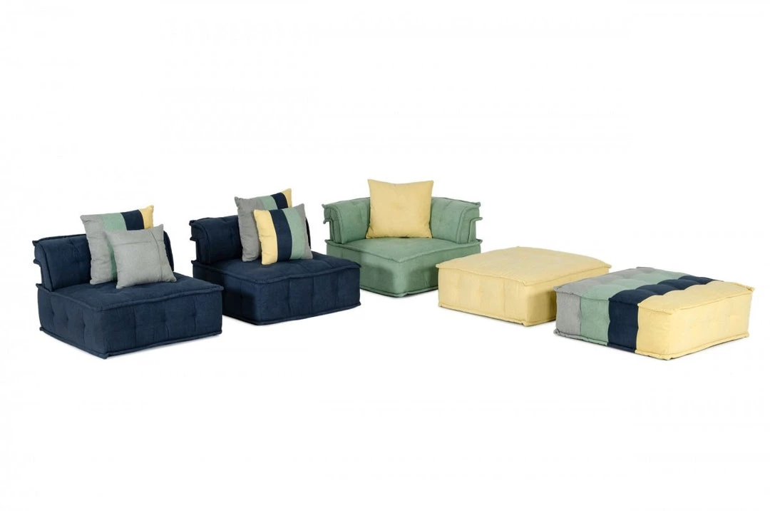 VIG Divani Casa Dubai Modular Fabric Sectional Sofa