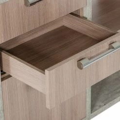 VIG Office Nova Domus Boston Modern Glass & Faux Concrete Desk