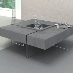 VIG Modrest Shauna - Modern Faux Concrete Floating Coffee Table Living Room