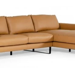VIG Accenti Italia Shine - Italian Modern Cognac Right Facing Sectional Sofa