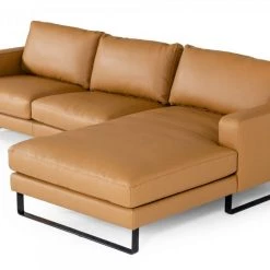 VIG Accenti Italia Shine - Italian Modern Cognac Right Facing Sectional Sofa