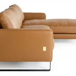 VIG Accenti Italia Shine - Italian Modern Cognac Right Facing Sectional Sofa