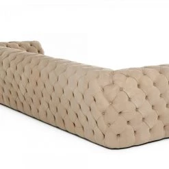 VIG Living Room Coronelli Collezioni Ellington - Italian Beige Nubuck Leather 4-Seater Sofa