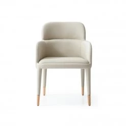 VIG Modrest Cortina - Modern Beige Eco-Leather Dining Arm Chair