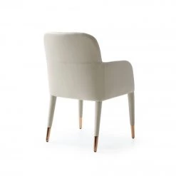 VIG Modrest Cortina - Modern Beige Eco-Leather Dining Arm Chair
